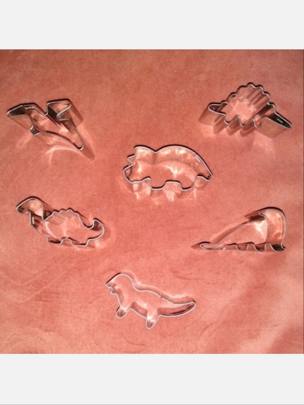 Set 6pc Mini Dinosaur Cookie Cutters Candy Fruit Cheese Dinosaurs Animal Cookies